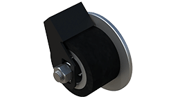idler wheel roller scraper